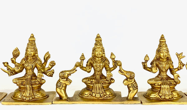 Ashta Lakshmi Set ( Brass Statues )