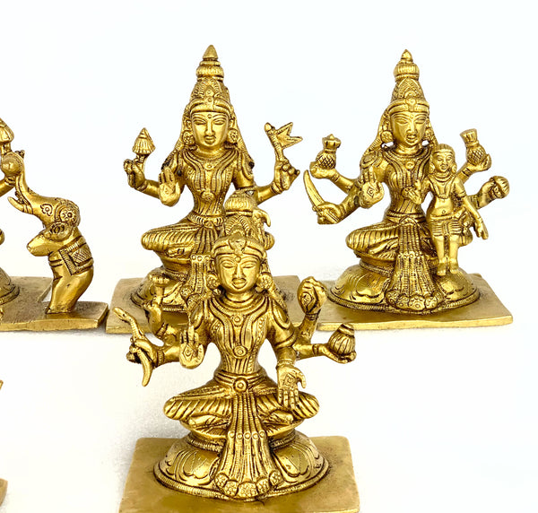 Ashta Lakshmi Set (Brass Statues)