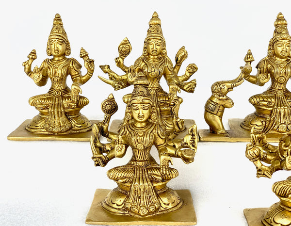 Ashta Lakshmi Set (Brass Statues)