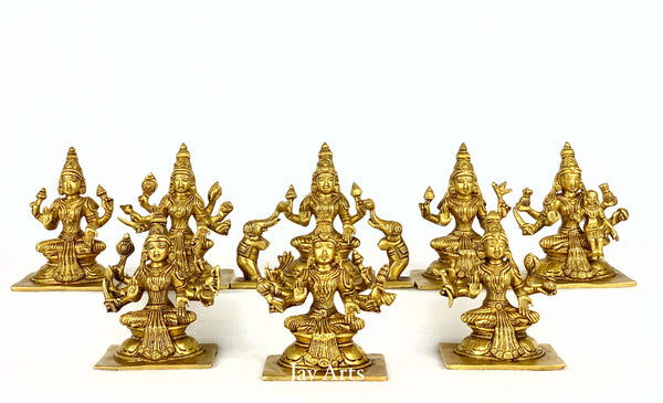 Ashta Lakshmi Set ( Brass Statues )