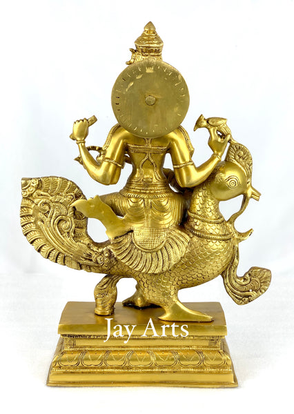 Goddess Saraswathi seated on a Swan ( Hamsavahini )