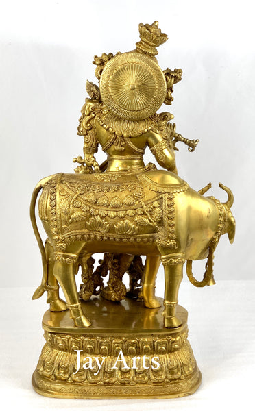 Sri Krishna with a Cow