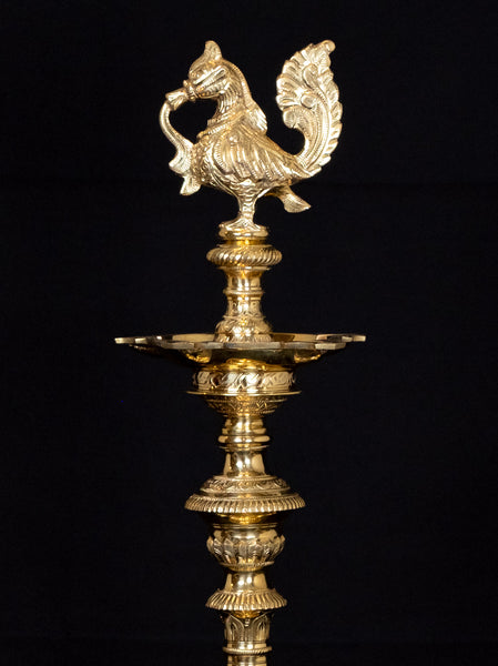 Annam Kuthuvilakku Set ( 2 Feet Lamps) - South Indian Fine Quality Bird Lamp Set