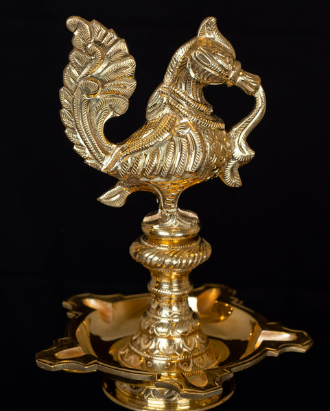 Annam Kuthuvilakku Set ( 2 Feet Lamps) - South Indian Fine Quality Bird Lamp Set