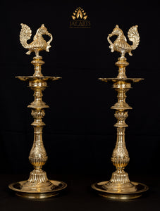 Annam Kuthuvilakku Set ( 2 Feet Lamps) - South Indian Fine Quality Bir ...