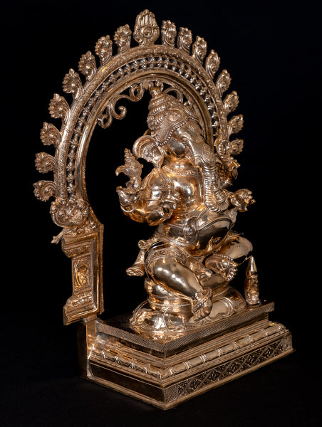 Bronze Maha Ganapathi 21" - Lost-Wax Method Sculpture