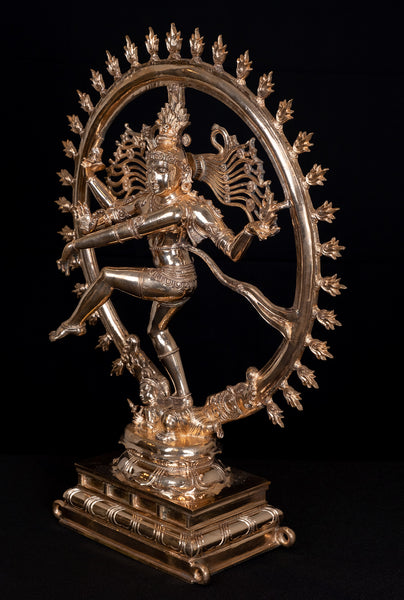 Bronze Nataraja Statue 23" - Lost-Wax Method Sculpture