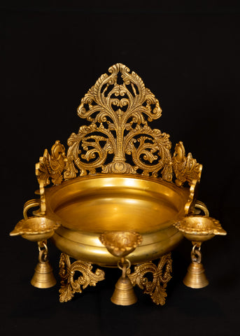 Floral Lamp Urli with Bells