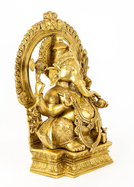 Brass Kirtimukha Ganesh 18"