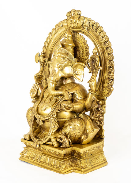 Brass Kirtimukha Ganesh 18"