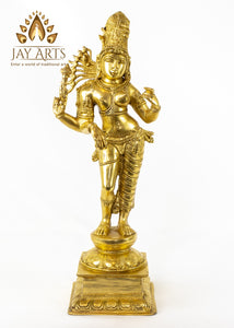 Brass Standing Ardhanarishvara 20"