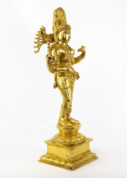 Brass Standing Ardhanarishvara 20"
