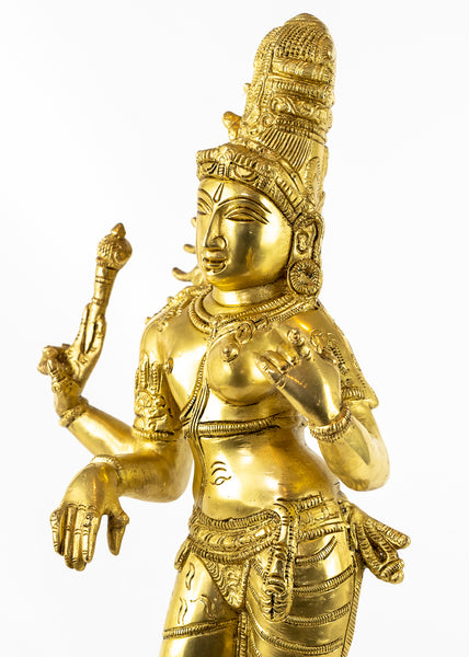 Brass Standing Ardhanarishvara 20"