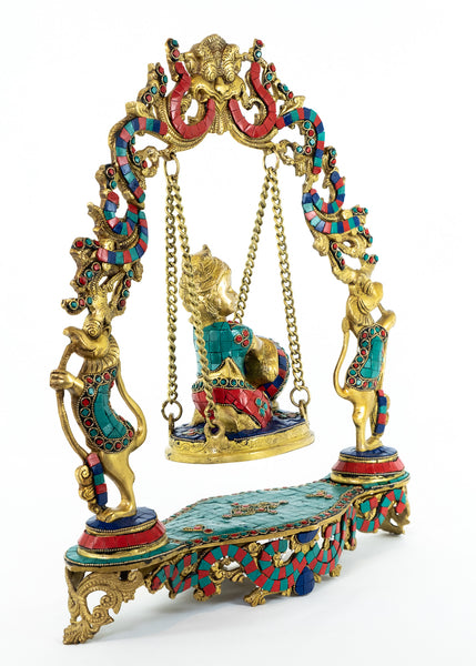 Baby Krishna on a Swing