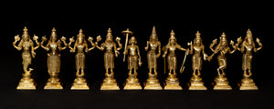 Dasavataram Set - The Ten Incarnations of Lord Vishnu (Yellow)