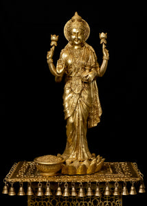 Goddess Mahalakshmi Standing on a Lotus