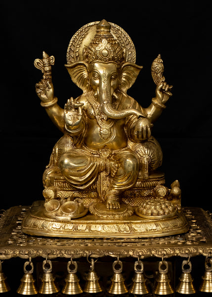 Lord Ganapathi seated with Modak