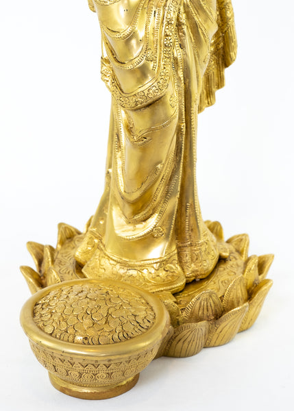 Goddess Mahalakshmi Standing on a Lotus