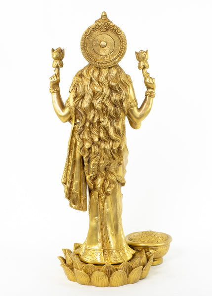 Goddess Mahalakshmi Standing on a Lotus