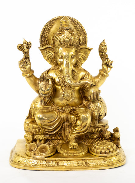 Lord Ganapathi seated with Modak