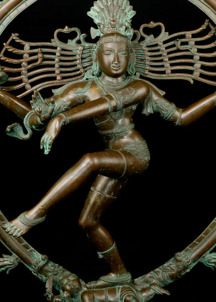 Bronze Nataraja Statue 44" - The Hindu Dance God Shiva - Lost-Wax Method Sculpture