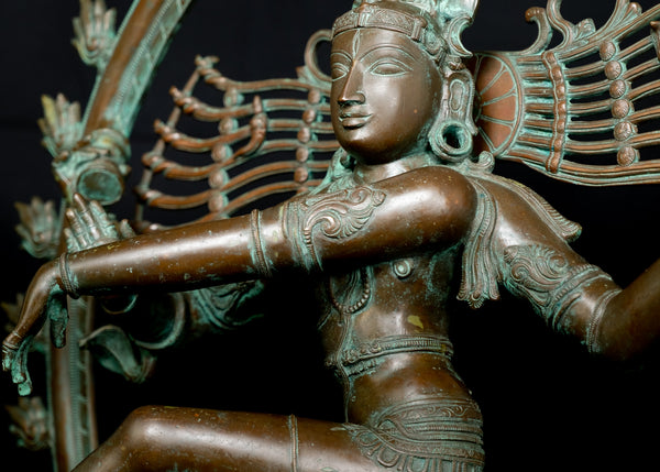 Bronze Nataraja Statue 44" - The Hindu Dance God Shiva - Lost-Wax Method Sculpture