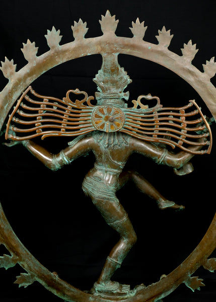 Bronze Nataraja Statue 44" - The Hindu Dance God Shiva - Lost-Wax Method Sculpture