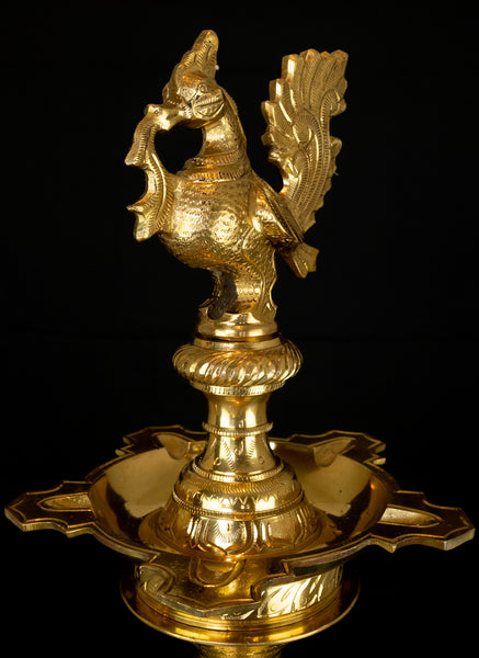 Annam Lamp - South Indian Bird Lamp 42.0 inches Tall (Single) Super Fine Quality
