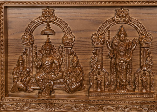 Arupadaiveedu - The Six Abodes of Lord Murugan (Ashwood Panel)