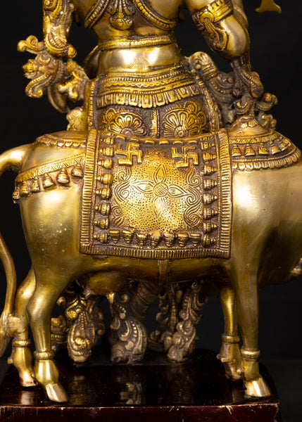 Lord Krishna - The Divine Flutist with a Cow