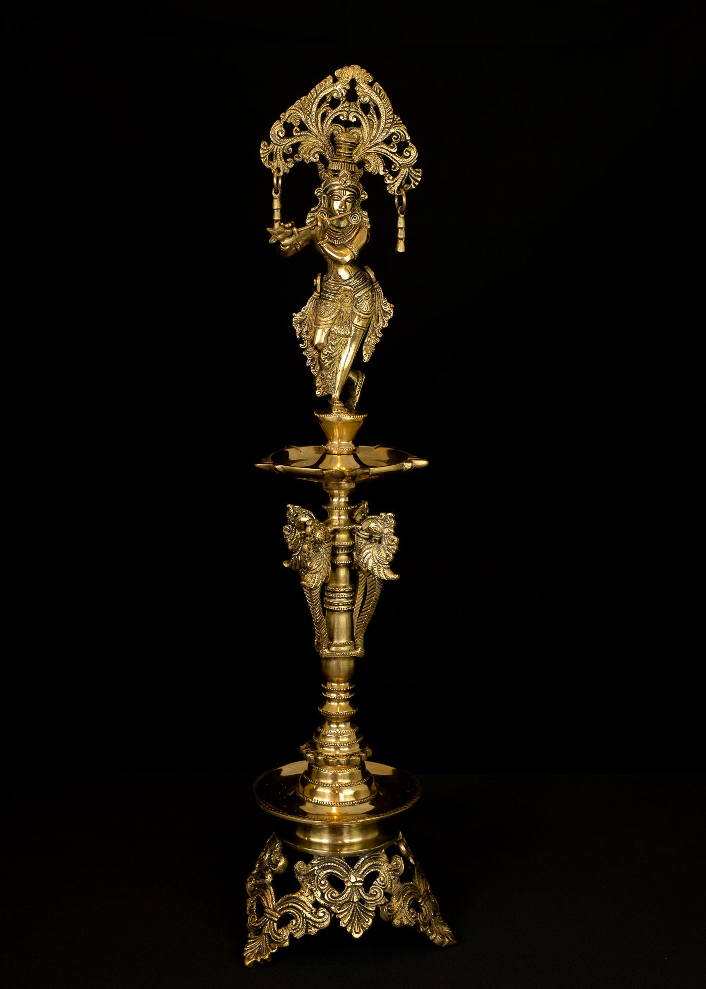 Flute Krishna Lamp (Single Lamp)