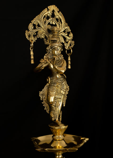 Flute Krishna Lamp (Single Lamp)