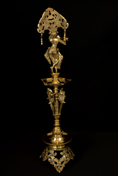 Flute Krishna Lamp (Single Lamp)