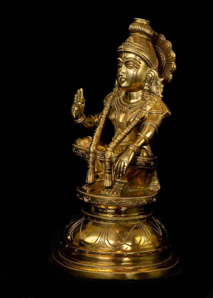 Brass Ayyappan, Hari Hara Putran, Hindu God Ayyappa, Ayyappan Statue ...