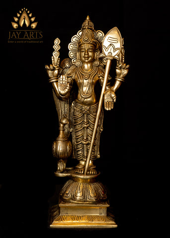 Lord Karthikeya 13" Brass Statue