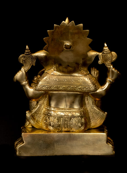 Ganapathi seated on a Full Bloomed Lotus