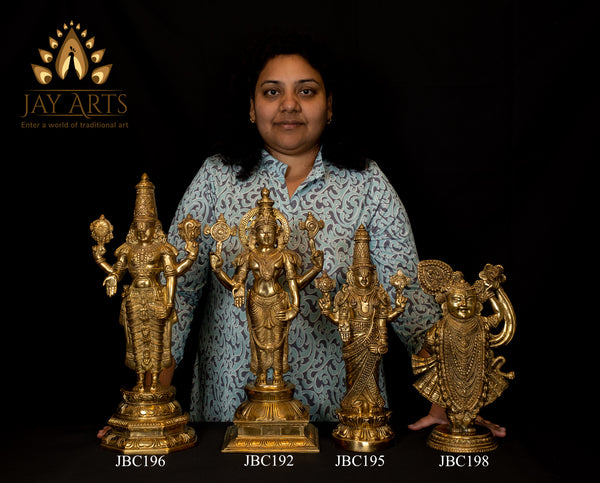 Lord Balaji Standing on a Double Lotus Pedestal