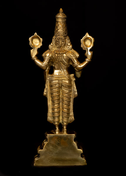 Lord Balaji Standing on a Double Lotus Pedestal