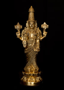 Sri Venkateswara on a Full Bloomed Lotus