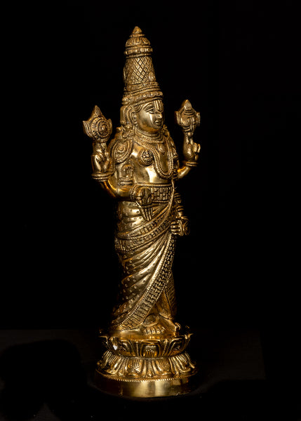 Sri Venkateswara on a Full Bloomed Lotus