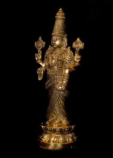 Sri Venkateswara on a Full Bloomed Lotus