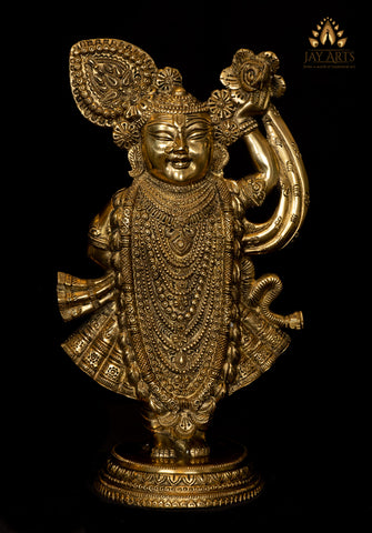 Shrinathji (Balak Krishna) 13" Brass Statue