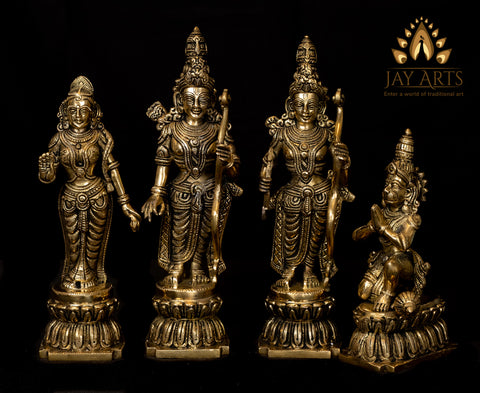 Sri Ram Parivar Set 12" Brass Statue