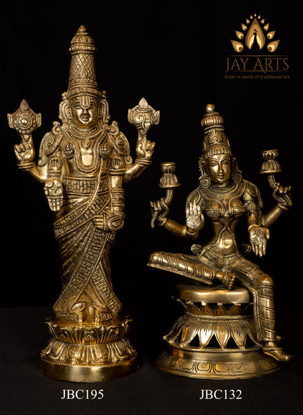 Sri Venkateswara on a Full Bloomed Lotus