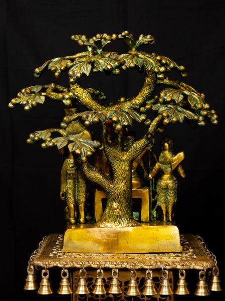 Ram Parivar under a Tree 18" Brass Statue
