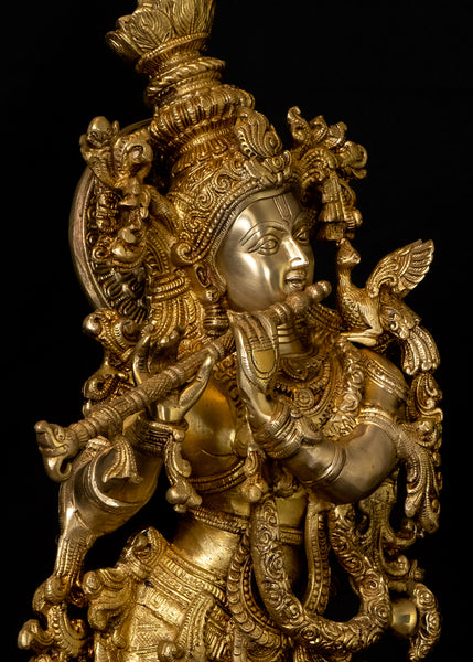 Radha Krishna - The Divine Couple 29" Brass Statue