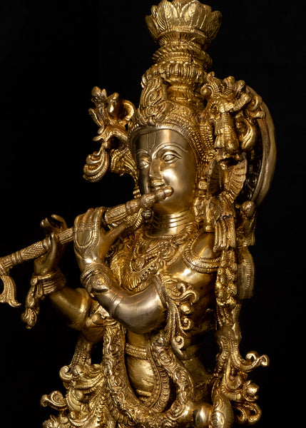 Sri Krishna - Vasudeva Putra 29" - An Avatar of Lord Vishnu (Yellow finish)