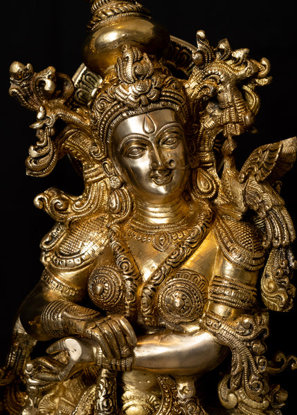 Radha Krishna - The Divine Couple 29" Brass Statue