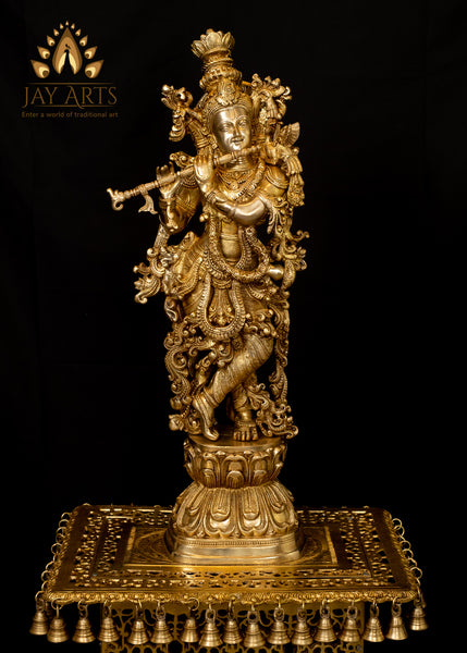 Sri Krishna - Vasudeva Putra 29" - An Avatar of Lord Vishnu (Yellow finish)