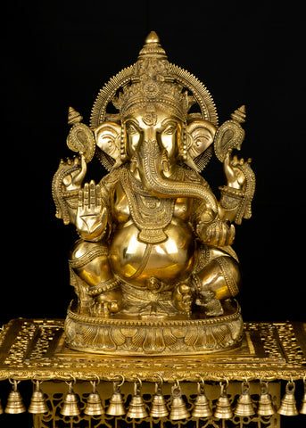 Lord Ganapathi with Surya Halo Crown